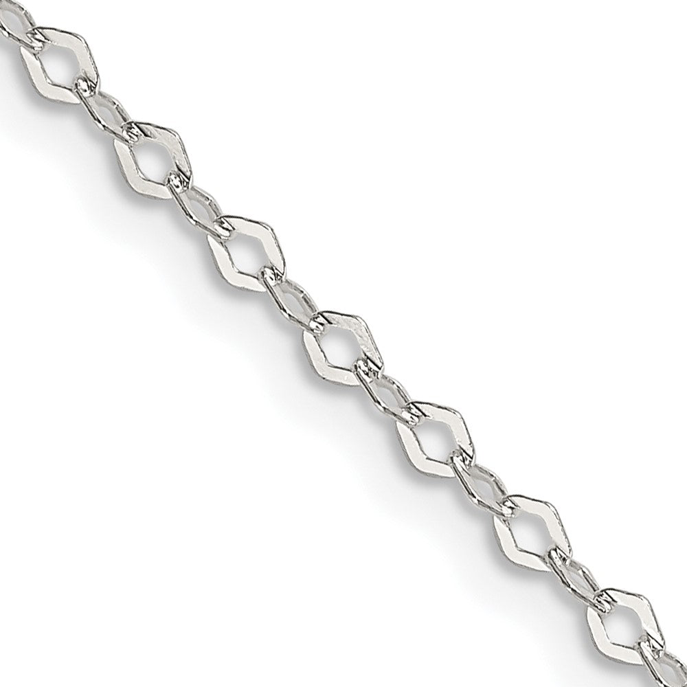 Sterling Silver 2.25mm Fancy Navette Link Chain 24 Inches