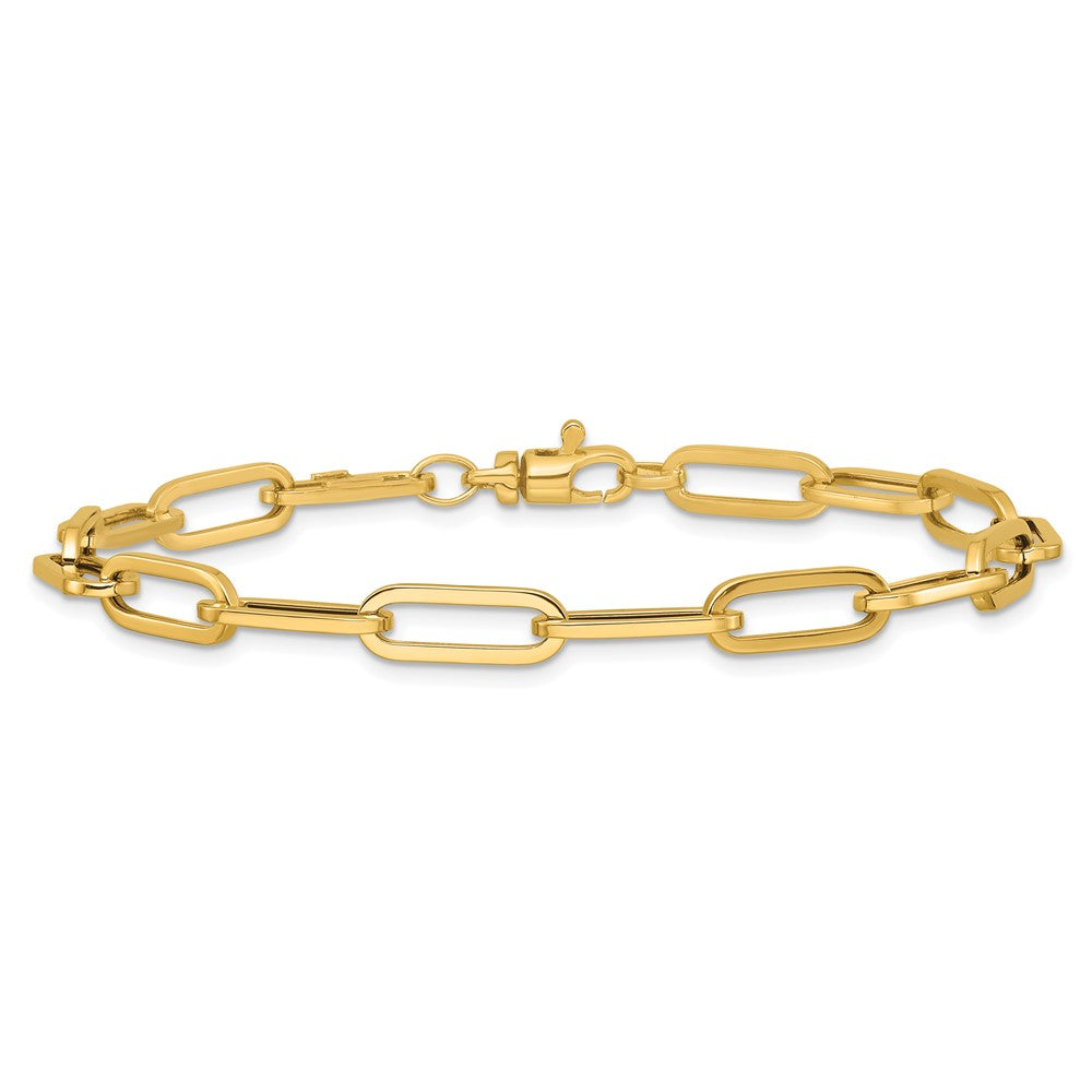 14K Polished Fancy Link with 1in ext Bracelet 9.5  inches