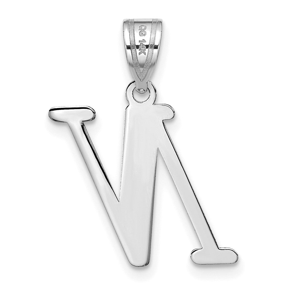 14kw Polished Letter N Initial Pendant