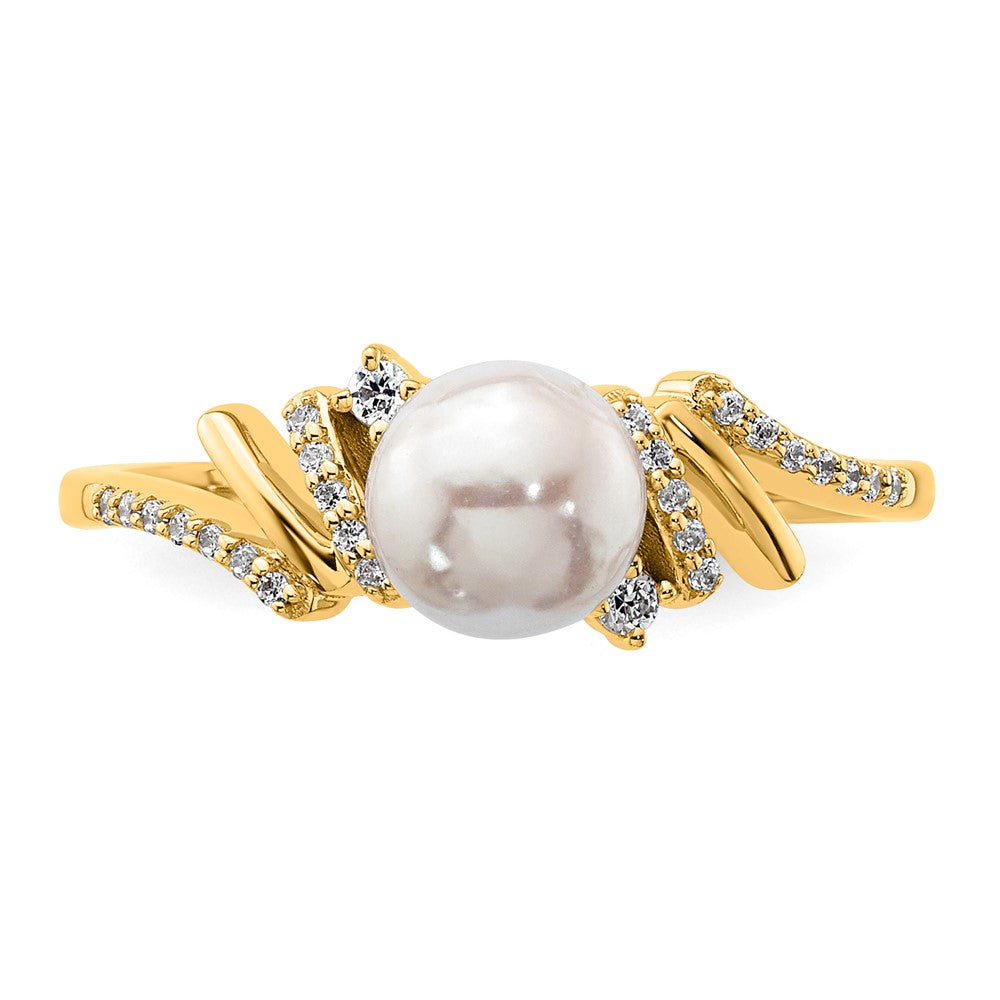 10ky Diamond & Pearl Ring