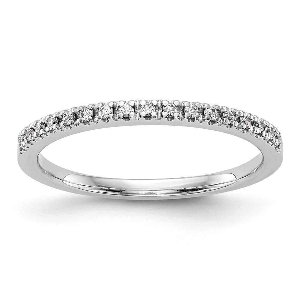 10K White Gold 1/10 carat Diamond Complete Wedding Band