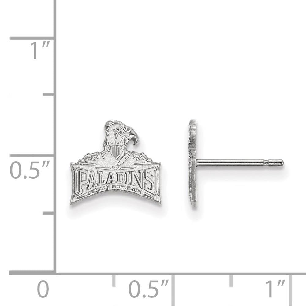 Sterling Silver Official Licensed Collegiate Furman University (FU) XS Post Earrings