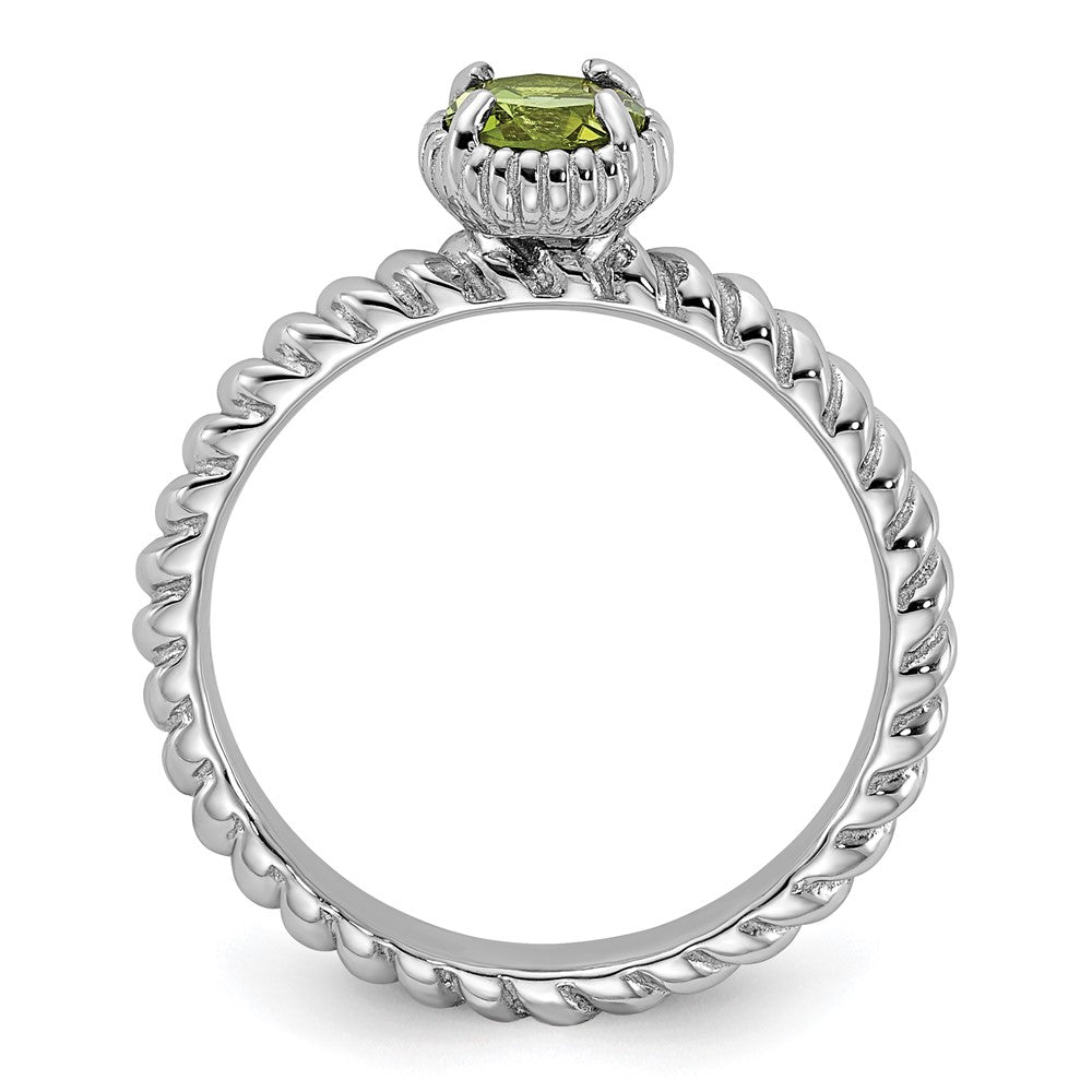Sterling Silver Stackable Expressions Peridot Ring