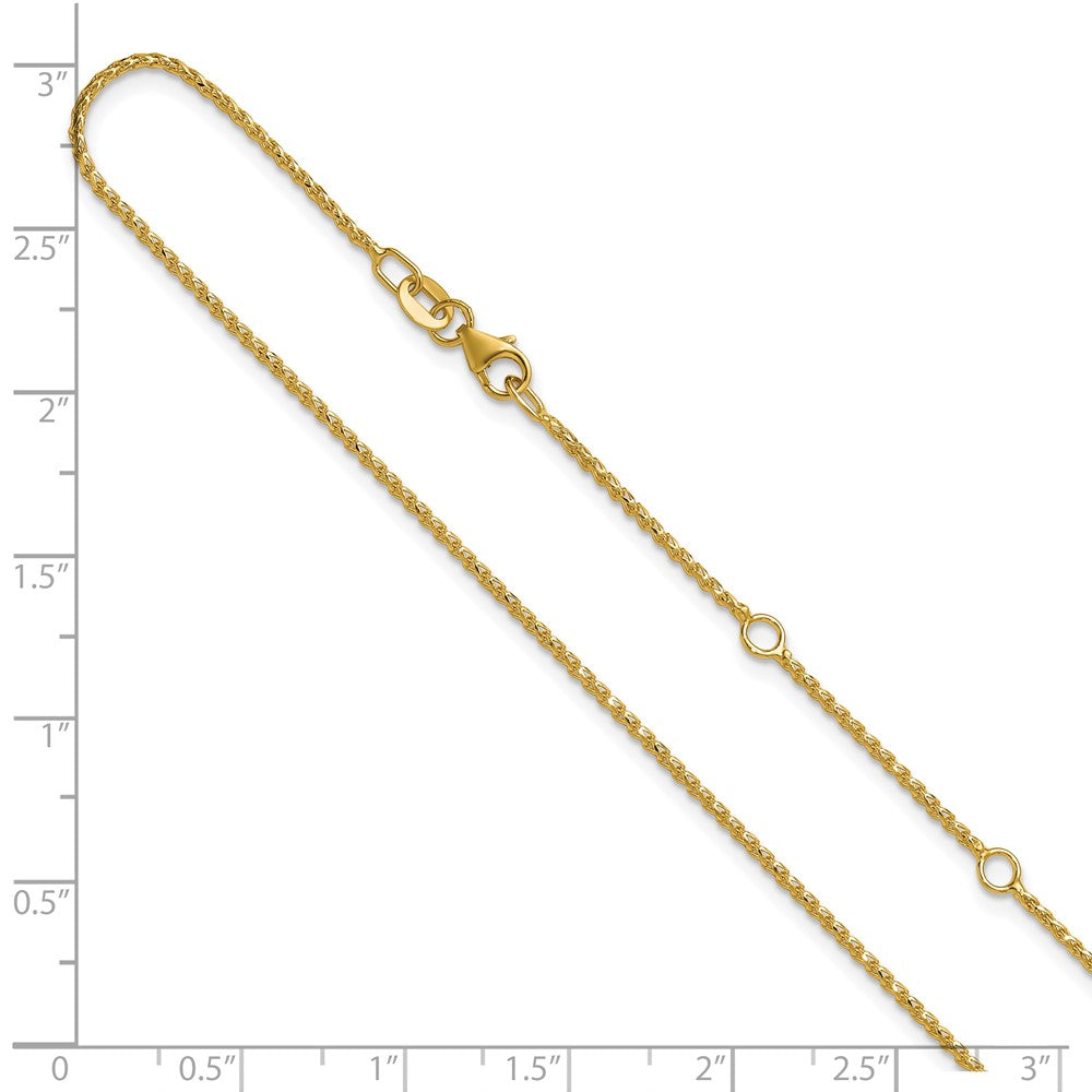 14K 1.15mm D/C Open Franco 1in+1in Adjustable Chain