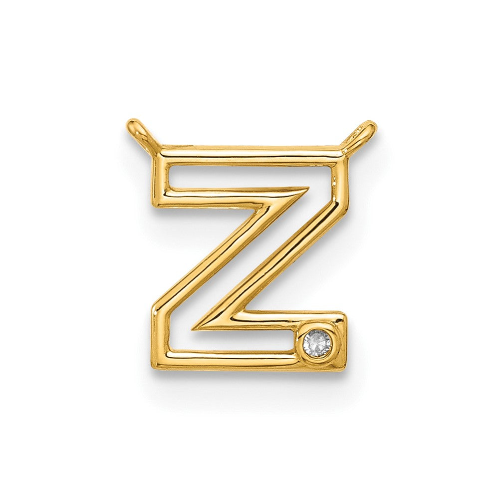 Stella & Dot 10ky Diamond Initial Z Charm Element