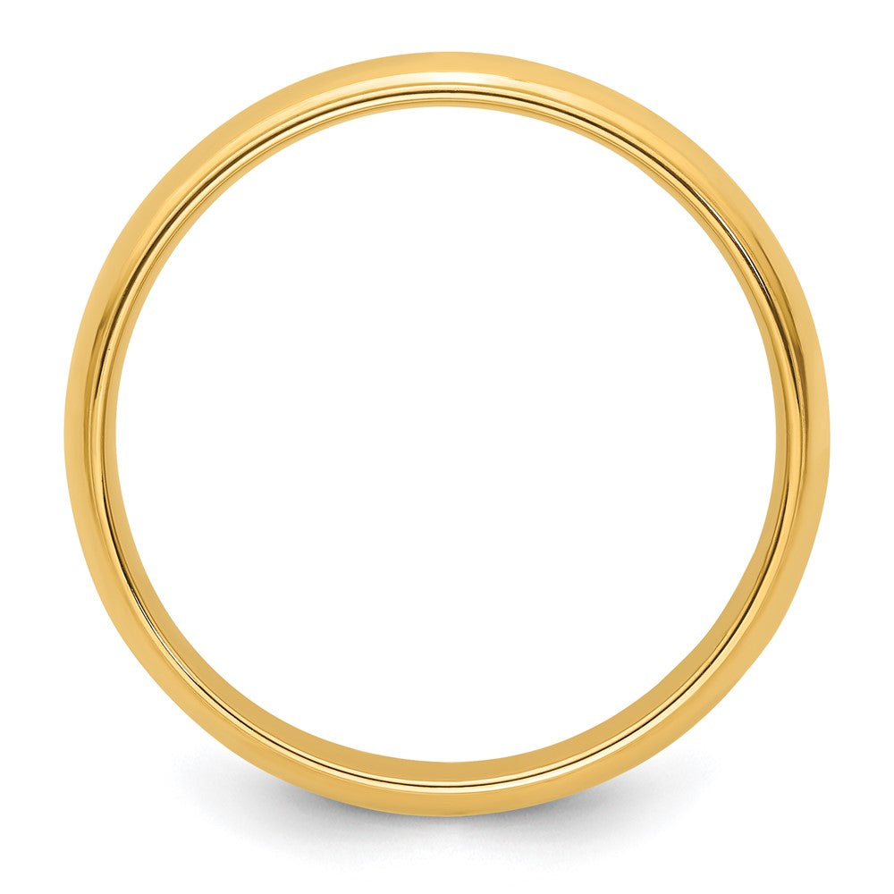 14k Yellow Gold 5mm Half Round with Edge Wedding Band Size 13.5