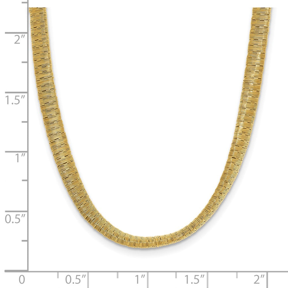 Sterling Silver Gold-plated Twist Texture Wrapped Necklace