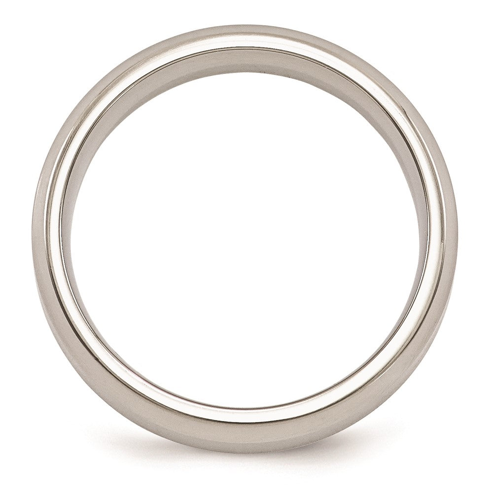 Edward Mirell Titanium Brushed & Polished Beveled 6mm Band