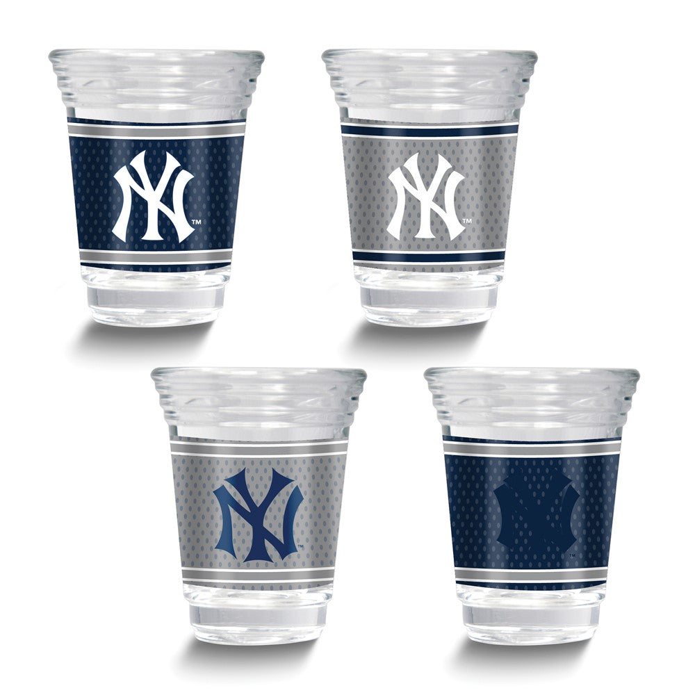 MLB New York Yankees 4-piece 2 oz. Shot Glass Set