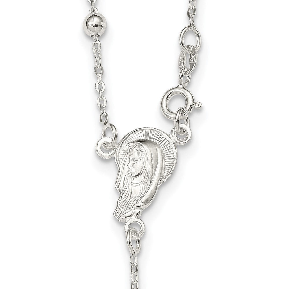 Sterling Silver Crucifix Necklace 24 Inches