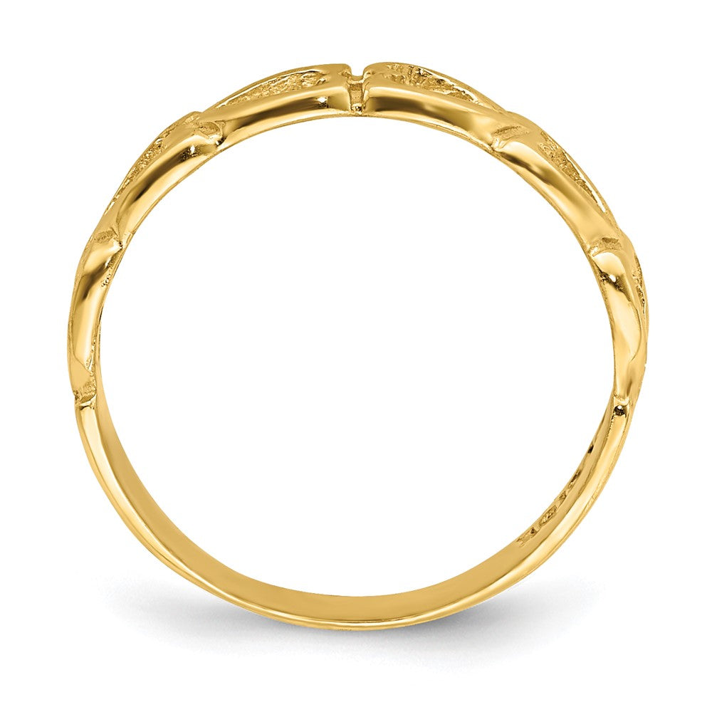 14k Open Hearts Baby Ring Size 3