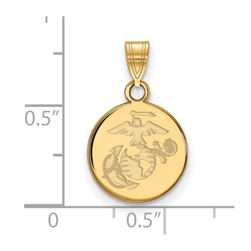 10ky Small U.S. Marine Corps Disc Pendant