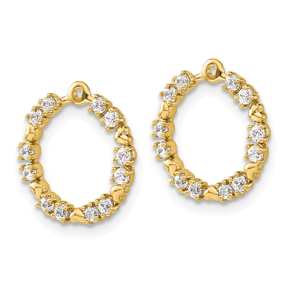 14k 3/8 carat Lab Grown Diamond VS/SI+ G+ Circle Earring Jackets