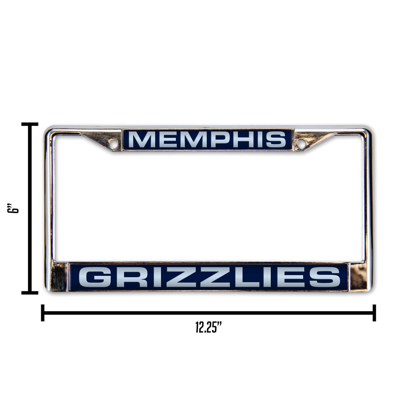 NBA Memphis Grizzlies Blue Laser Chrome Acrylic License Plate Frame QGC7054
