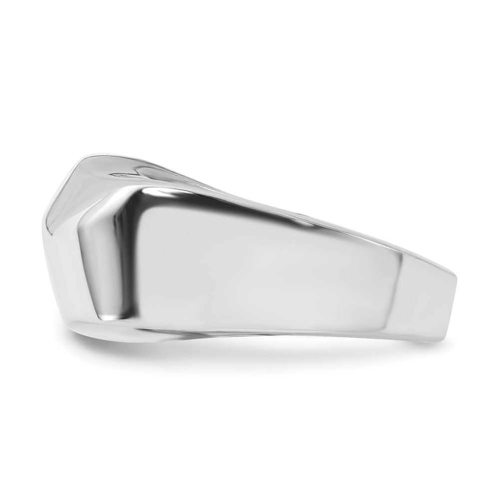 Sterling Silver Fancy Rectangular Wave Ring