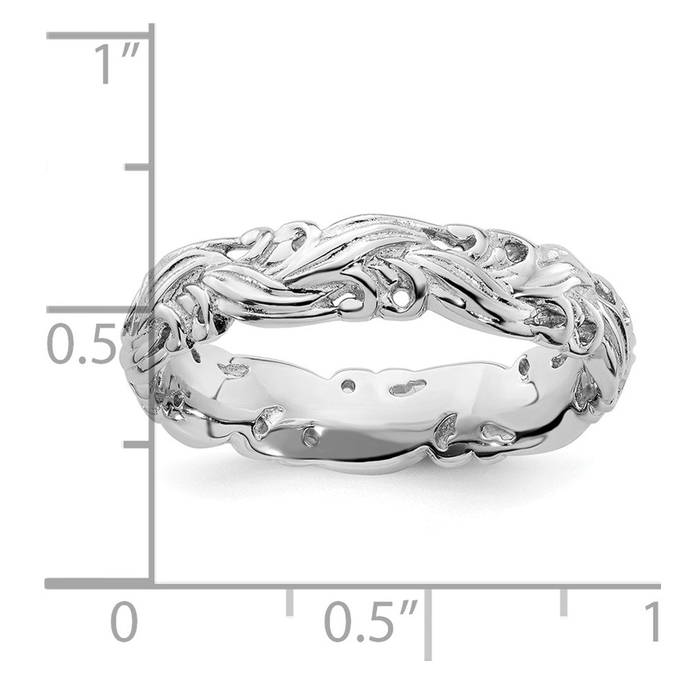Sterling Silver Stackable Expressions Polished Ring Size -10