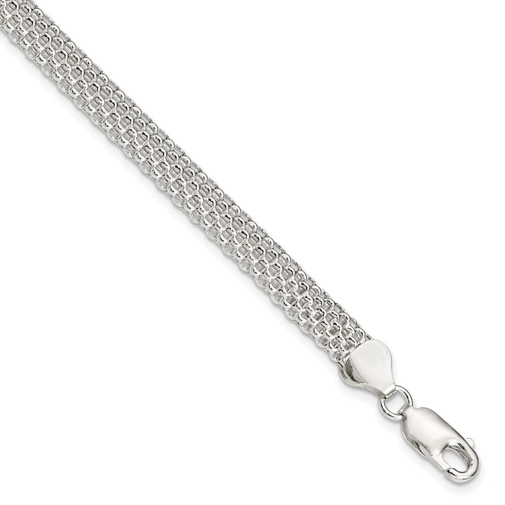 Sterling Silver 6mm Mesh Bracelet 7 inches