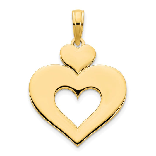 14ky Cut Out Heart Pendant