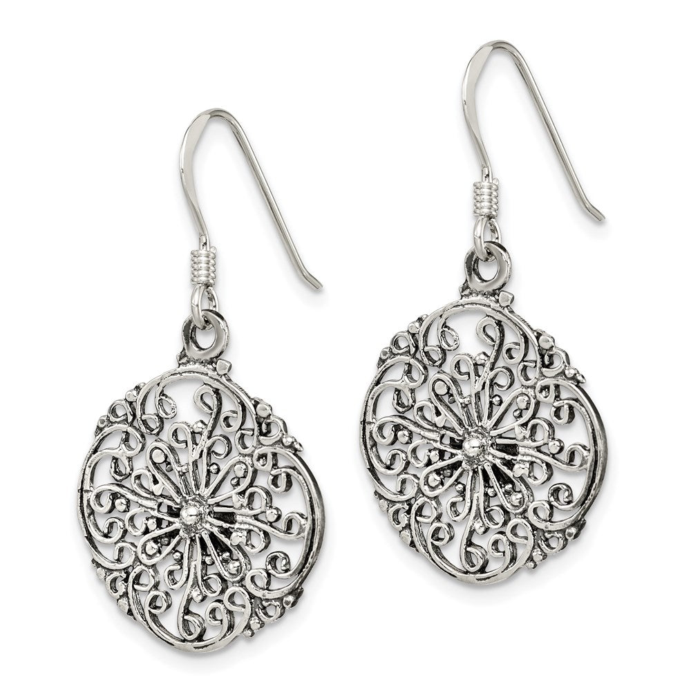 White Ice Sterling Silver Rhodium-plated Diamond Stud Post Earrings