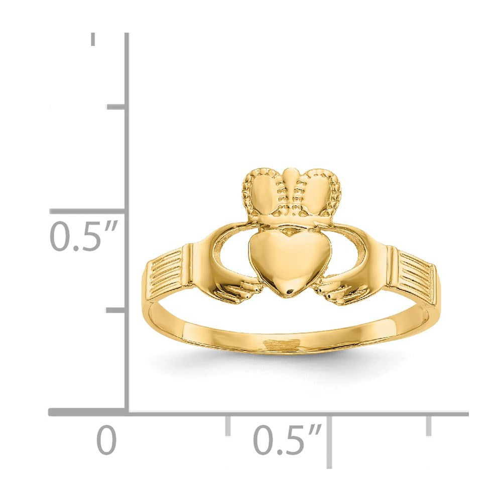 14k Ladies Claddagh Ring Size 6