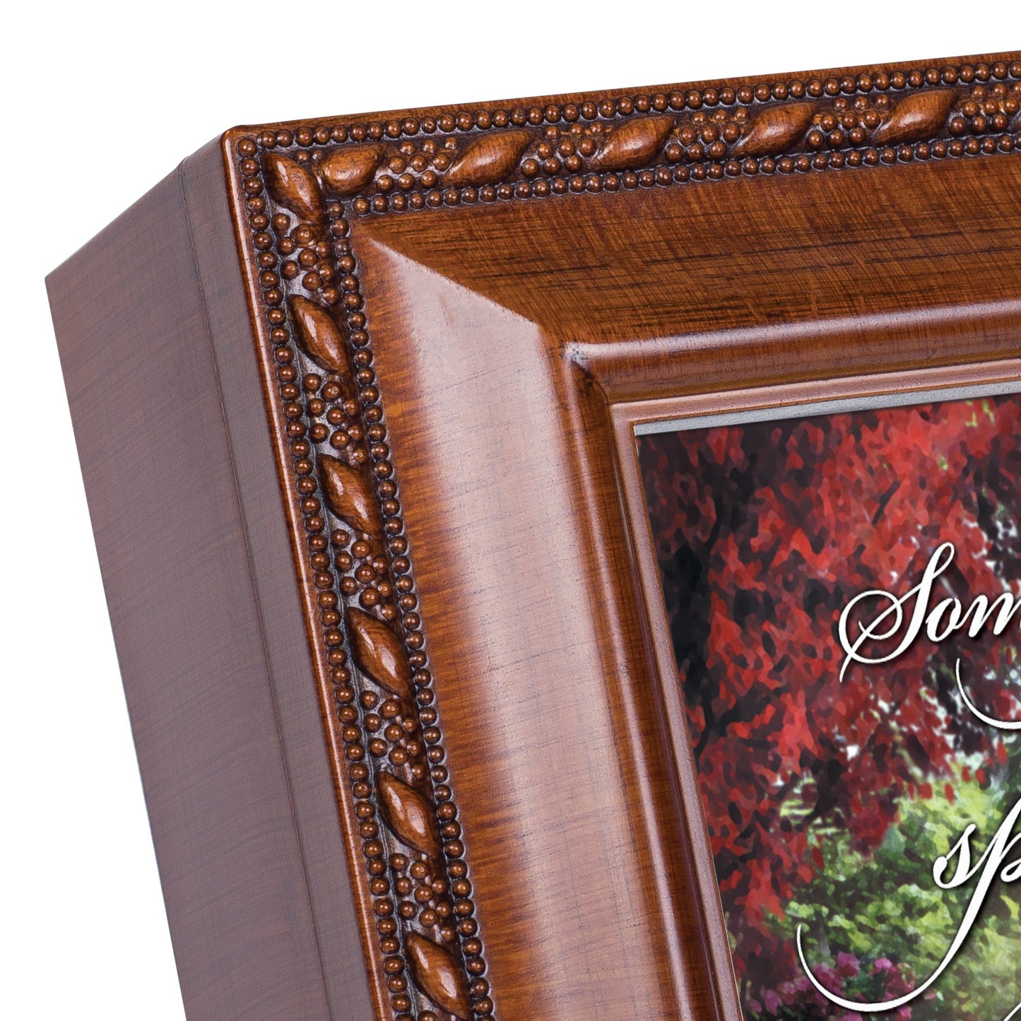 Special World Sentiment Jeweled 4x6 Frame (Plays Wonderful World) Woodgrain Resin Music Box with Velvet Lining GM11610