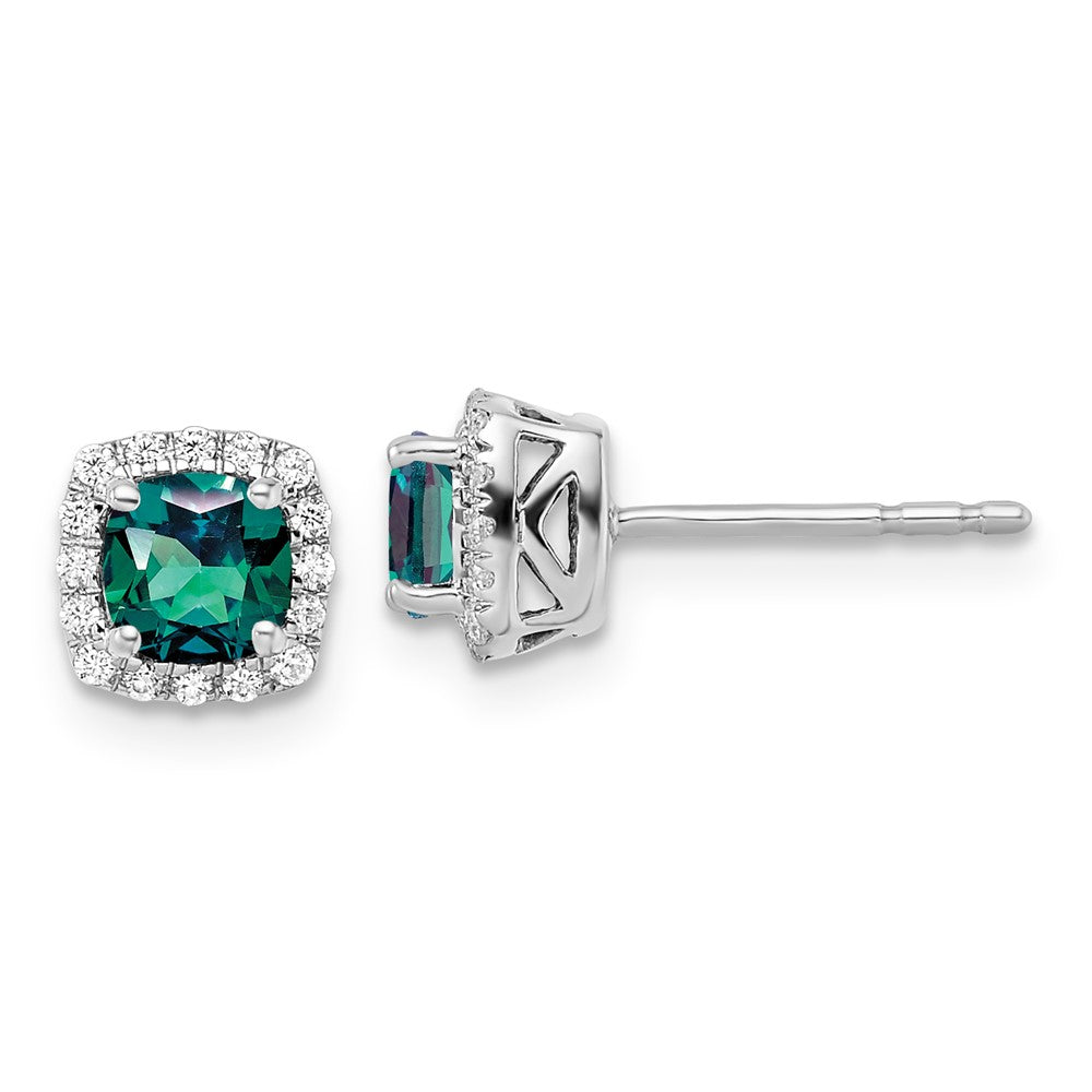 SS ANT Created Alexandrite and Diamond Earring