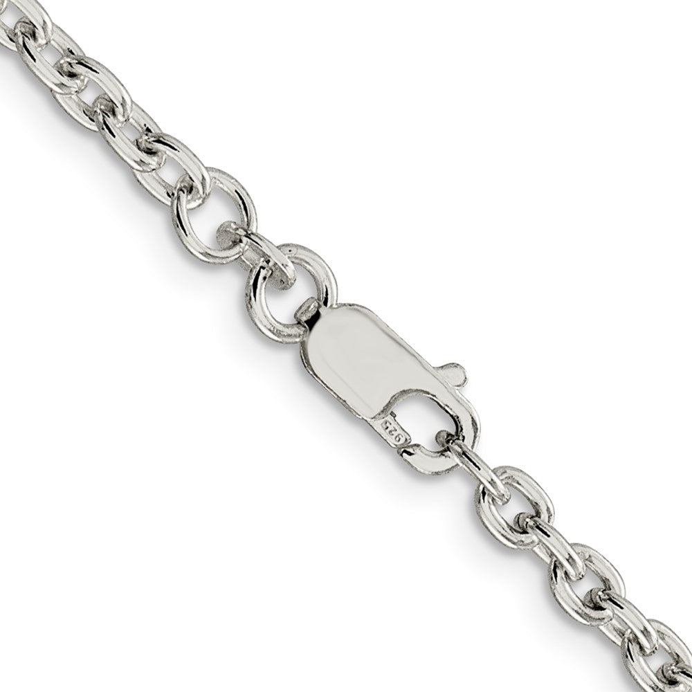 Sterling Silver 3.5mm Cable Chain 28 Inches