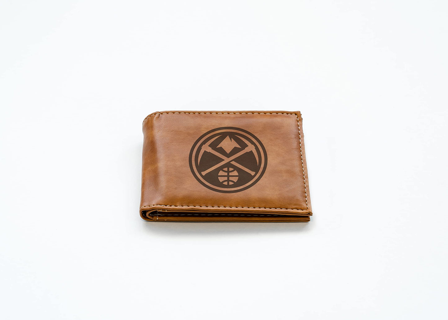 Denver Basketball Nugget's Laser Engraved Brown Billfold Wallet