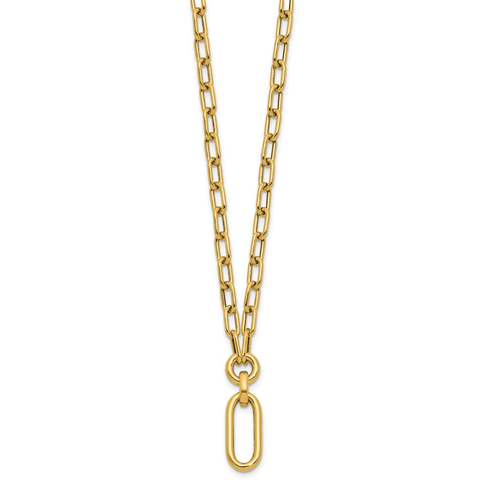 14K Polished Fancy Mixed Link Necklace