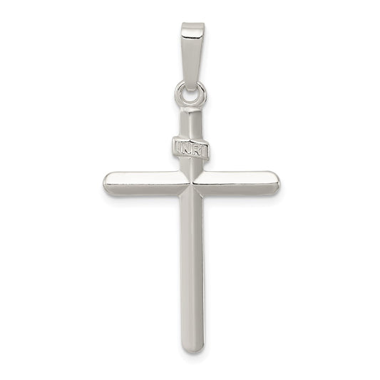 Sterling Silver Polished INRI Cross Pendant