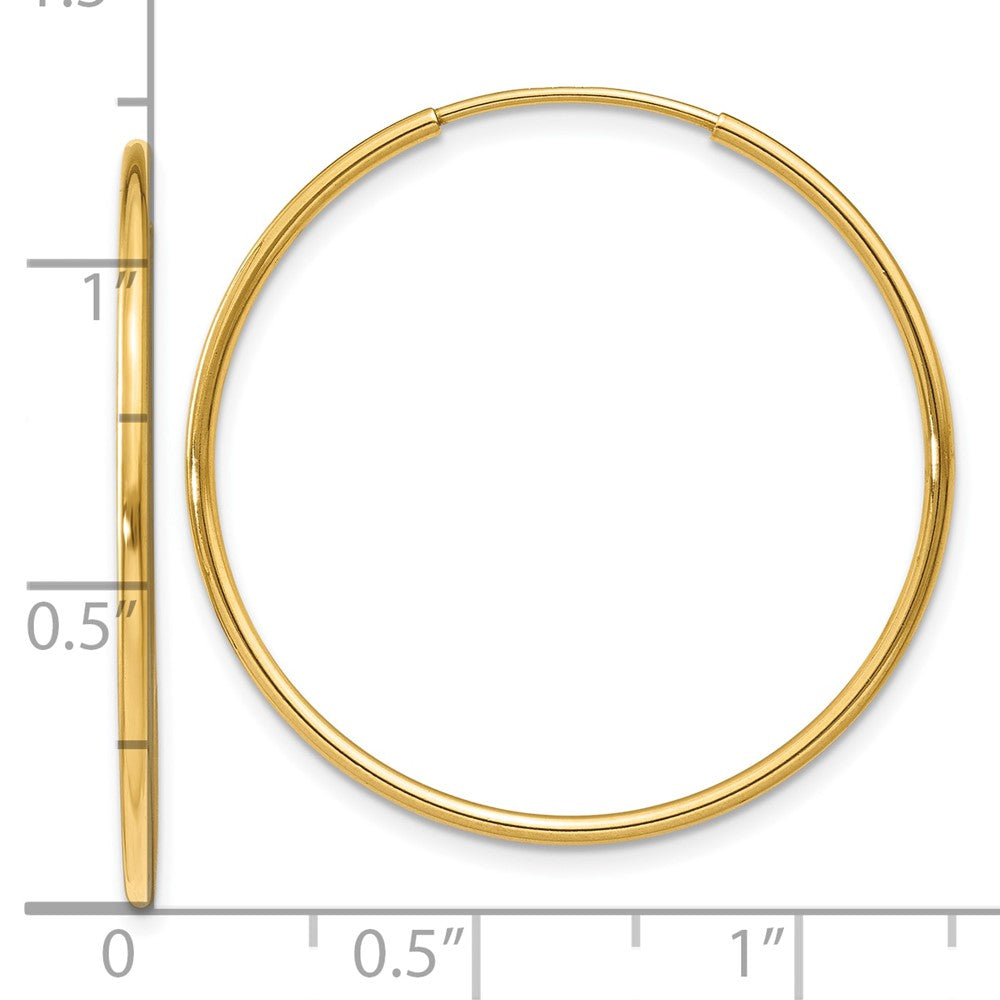 14k 1.00mm Endless Hoop Earring