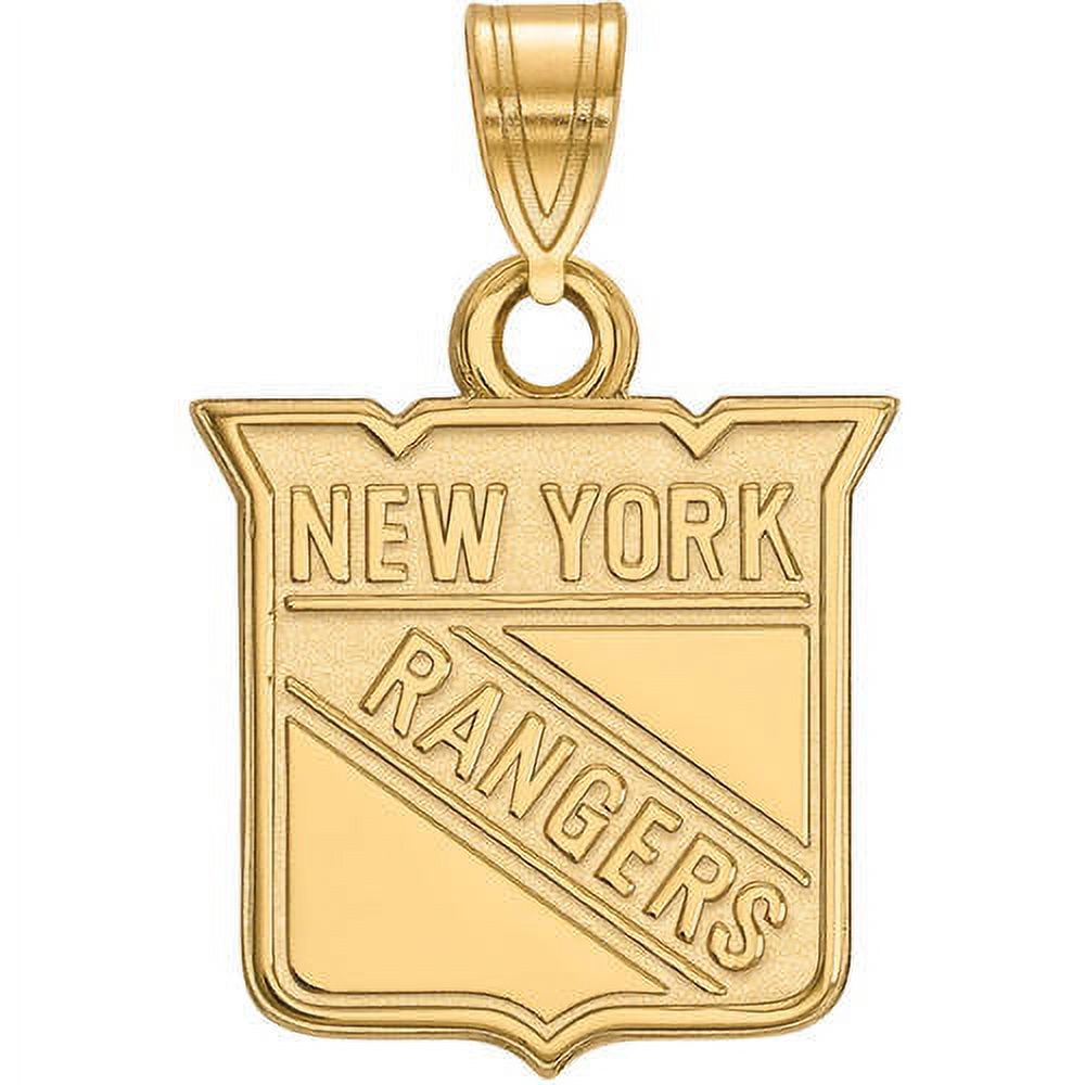 LogoArt 10K Yellow Gold NHL LogoArt New York Rangers Small Pendant