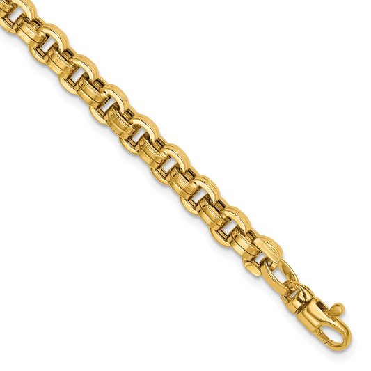 14K Polished Fancy Link Bracelet 7.5  inches