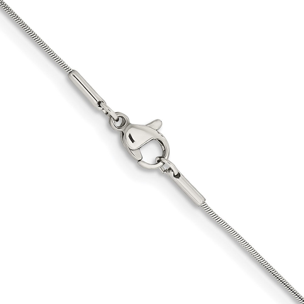 Stainless Steel Polished .90mm 18in Snake Chain