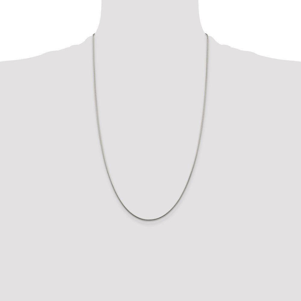 Sterling Silver 1.25mm Snake Chain 26 Inches