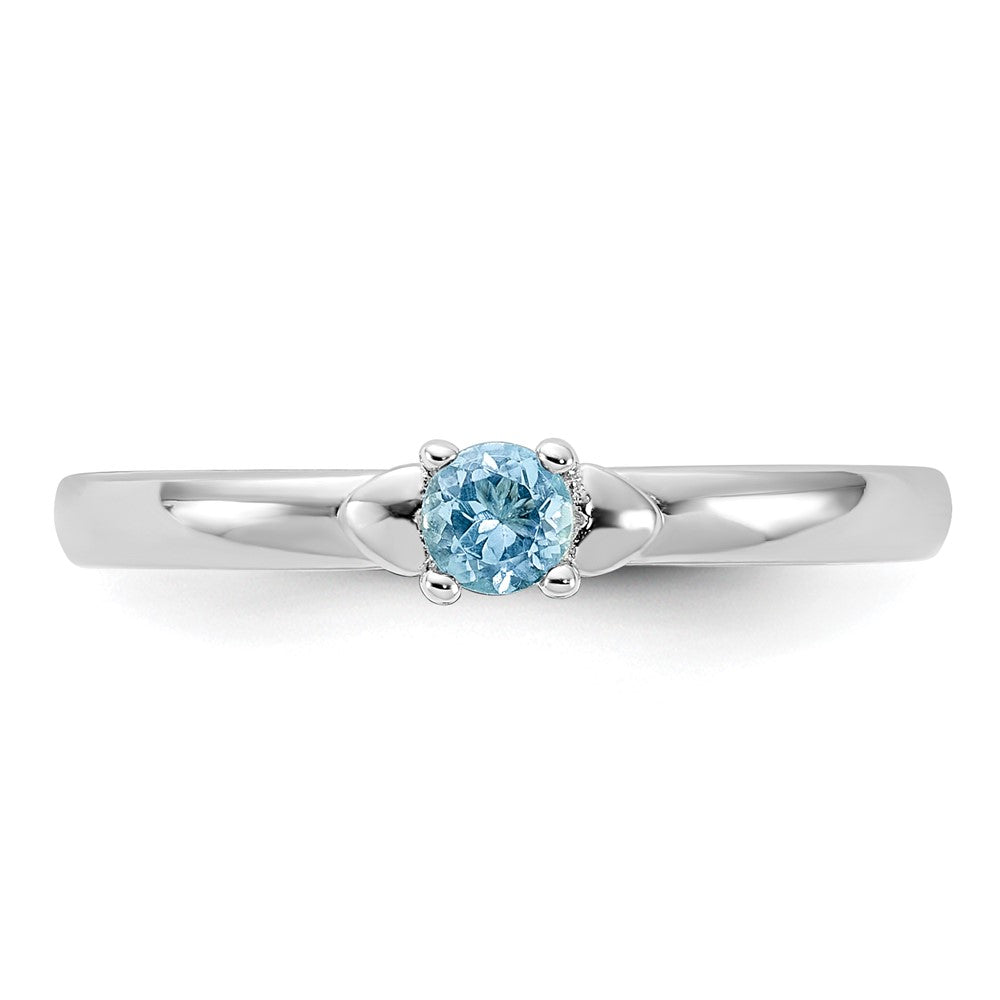 Sterling Silver Stackable Expressions Blue Topaz Ring