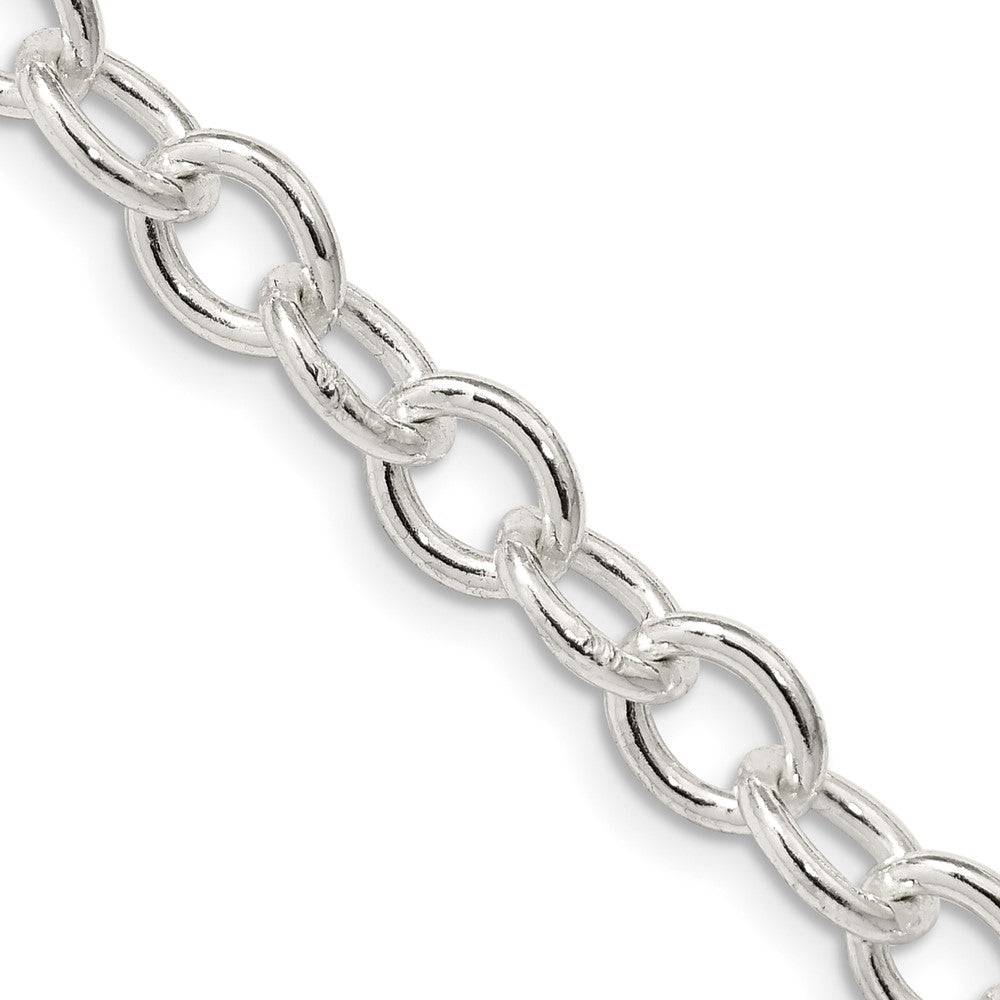 Sterling Silver 6.8mm Oval Cable Chain 20 Inches