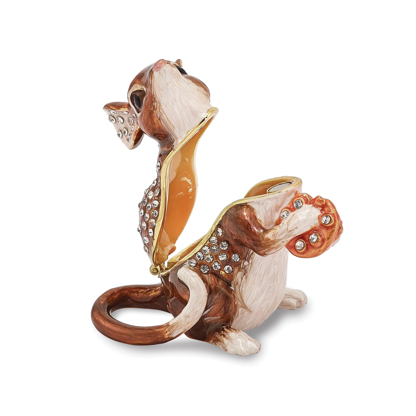 Jere Luxury Giftware Bejeweled SWEET WILLIAM Mouse & Cookie Pewter and Enamel Trinket Box and Matching Pendant Charm