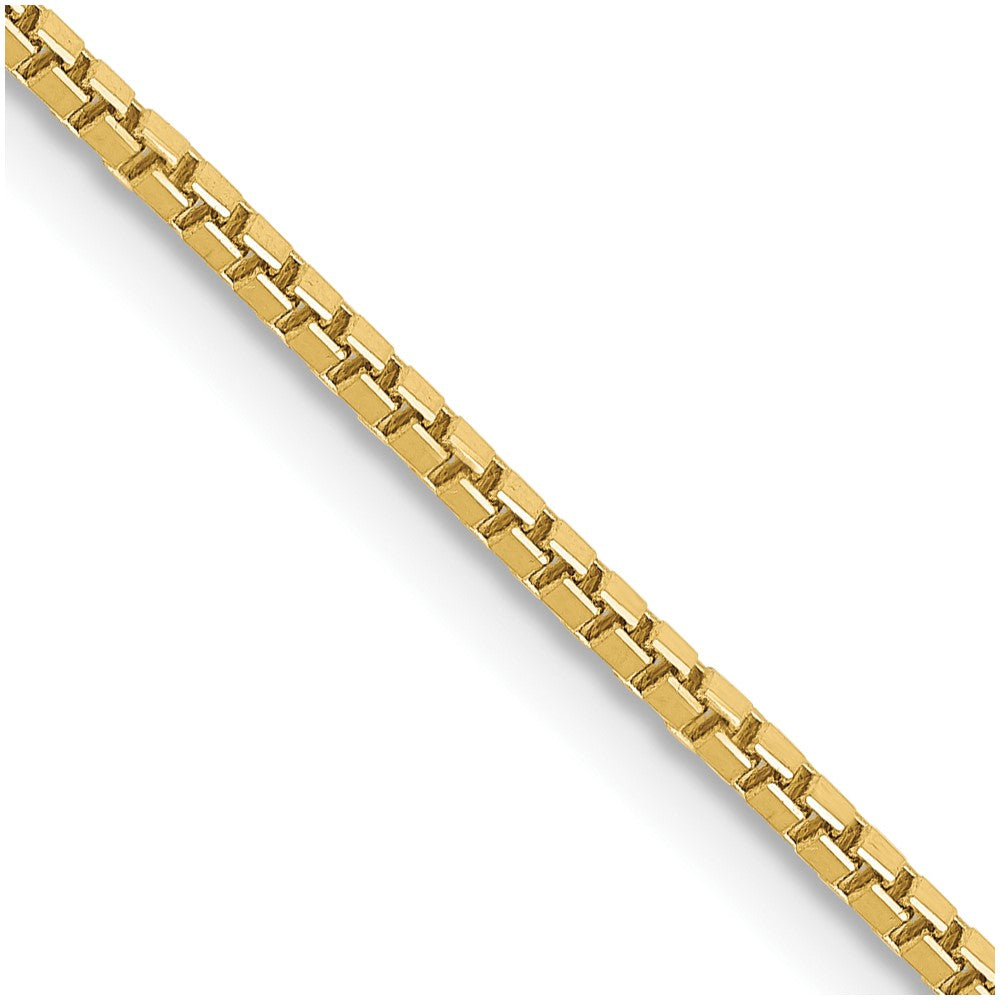 10k 1.3mm Box Chain Yellow Gold