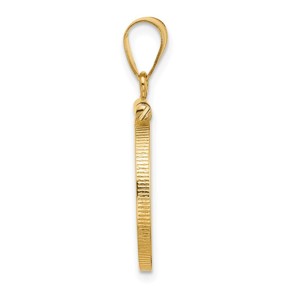 Wideband Distinguished Coin Jewelry 14k Polished 16.0mm x 1.35mm Screw Top Coin Bezel Pendant