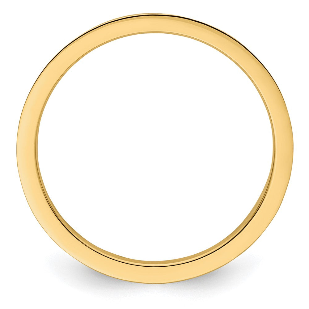 10K Yellow Gold 1.2mm Criss-Cross Pattern Stackable Band Size 8