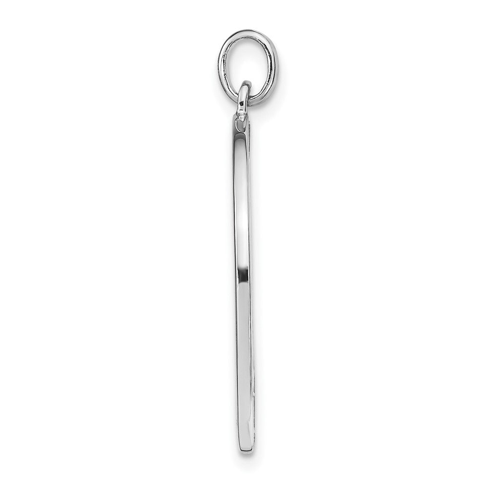 Sterling Silver Rhodium-plated CZ Pendant