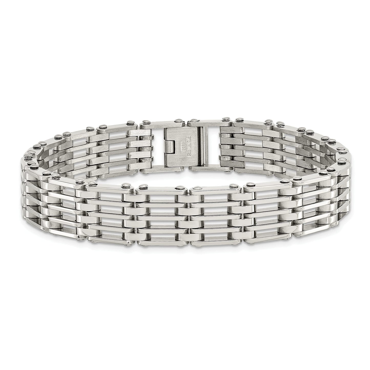 Stainless Steel Polished 8.5in Bracelet 8.5 inches