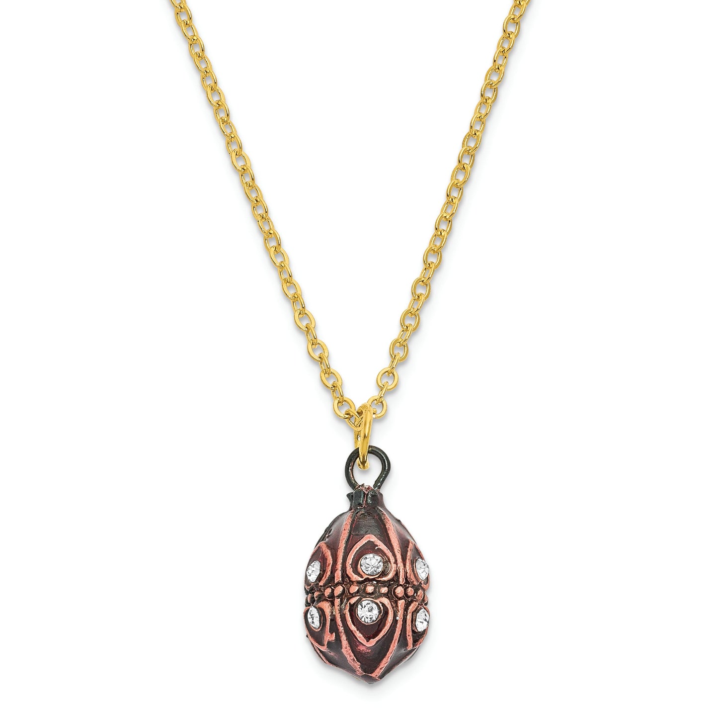Pewter Fantasy Red Musical Egg