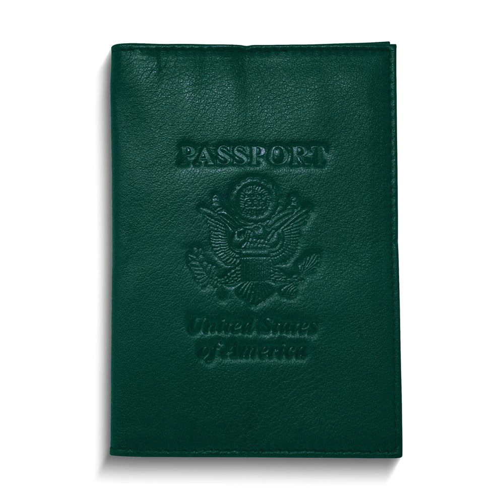 Genuine Cowhide Leather RFID-Blocking Passport Cover Case Holder & Wallet