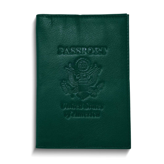 Genuine Cowhide Leather RFID-Blocking Passport Cover Case Holder & Wallet