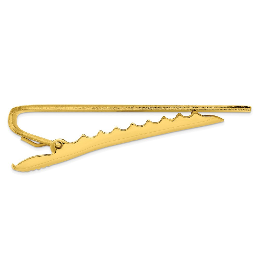 Kelly Waters Gold-plated Patterned Engravable Tie Bar