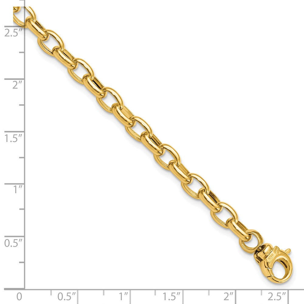14K Polished Fancy Link Bracelet 7.5  inches