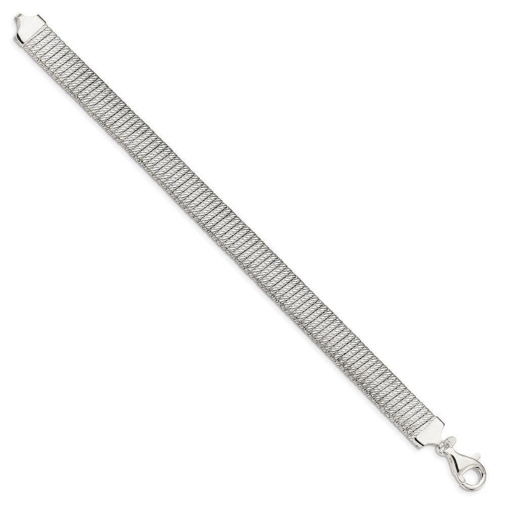 Sterling Silver Textured 10mm Cubetto Bracelet