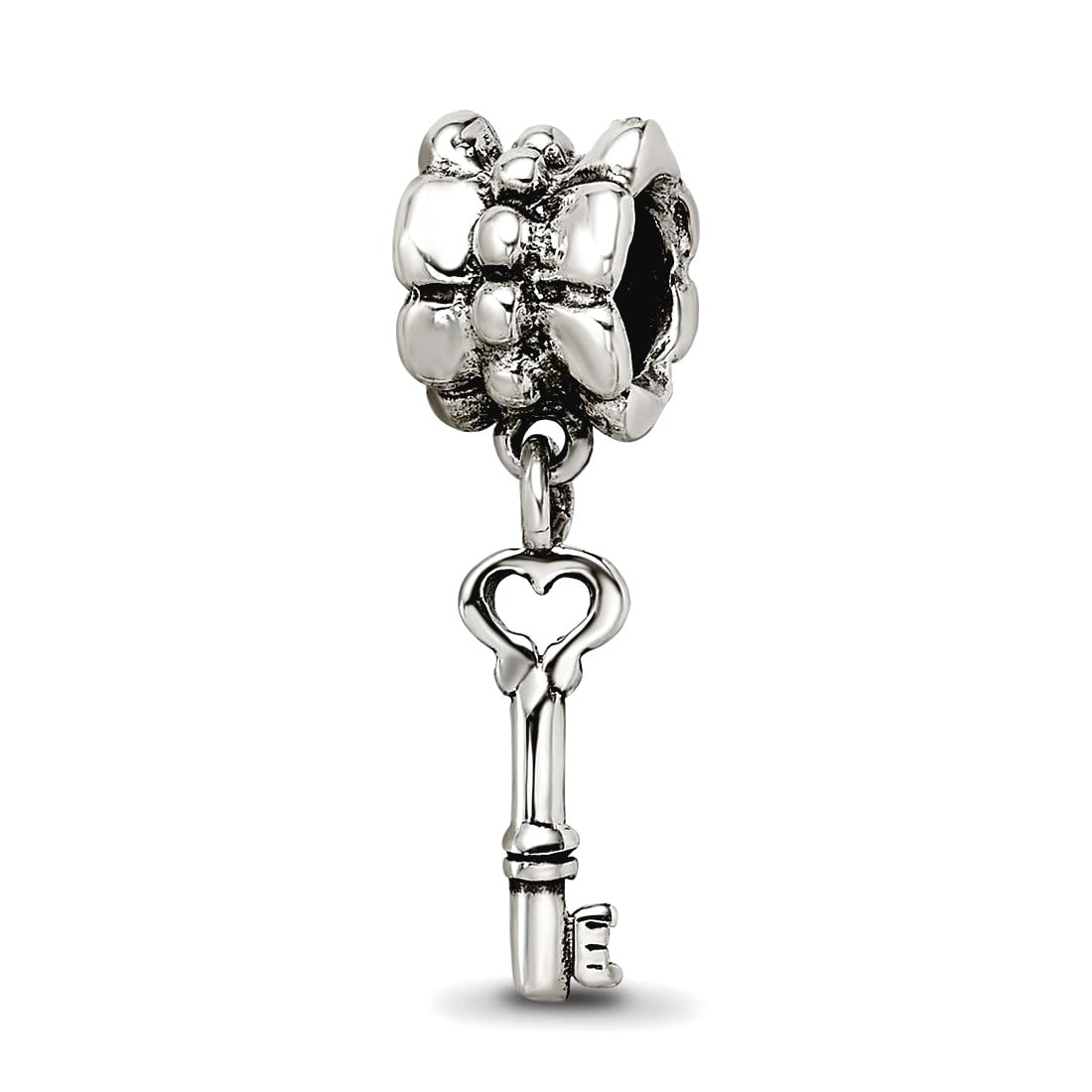 Sterling Silver Reflections Key Dangle Bead